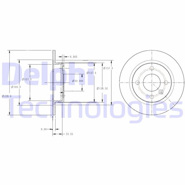 DELPHI BG2732 Fren Sistemleri Fren Diski - VOLVO 480 (482) uyumlu