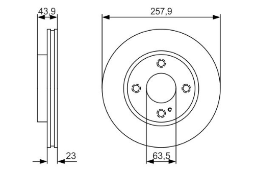 BOSCH 0 986 479 S38 Fren Sistemleri Fren Diski - FORD FIESTA VI (CB1, CCN) uyumlu