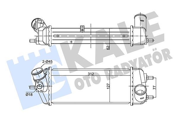KALE OTO RADYATÖR 352805 Motor Turbo Radyatörü - KIA RIO II (JB) uyumlu