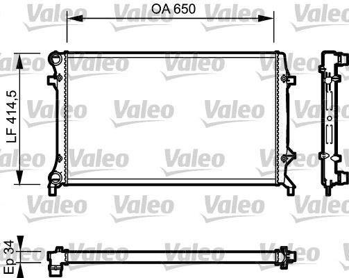 VALEO 735120 Soğutma Sistemi Su Soğutucu & Parçaları - VW GOLF PLUS V (5M1, 521) uyumlu