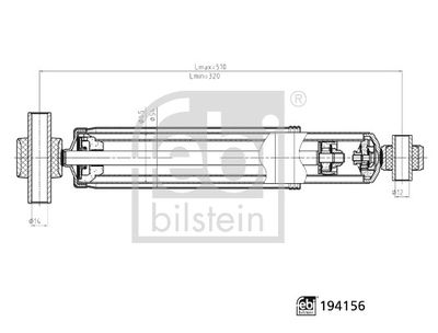 FEBI BILSTEIN 194156 Süspansiyon Sistemi Amortisör - FORD TOURNEO CUSTOM V362 Minibüs/Otobüs (F3) uyumlu