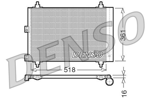 DENSO DCN07006 İklimlendirme Sistemi Klima Radyatörü - CITROËN XSARA PICASSO (N68) uyumlu