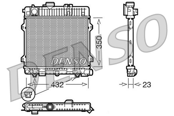 DENSO DRM05028 Soğutma Sistemi Su Soğutucu & Parçaları - BMW 3 (E30) uyumlu