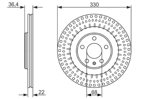 BOSCH 0 986 479 750 Fren Sistemleri Fren Diski - AUDI A7 Sportback (4GA, 4GF) uyumlu