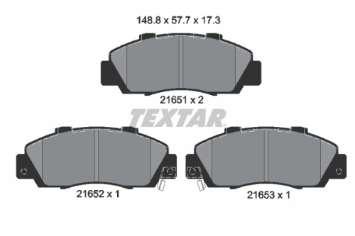 TEXTAR 2165101 Fren Sistemleri Fren Balatası - ROVER 600 I (RH) uyumlu