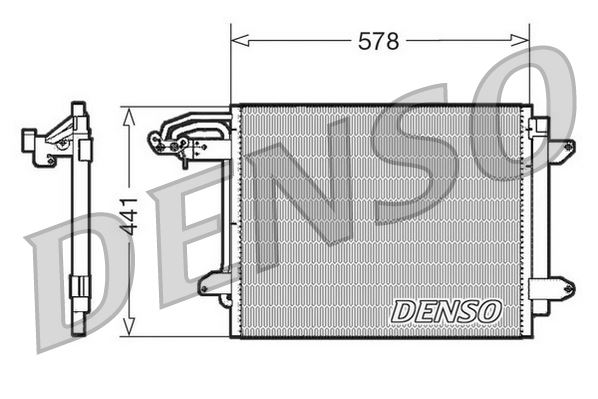 DENSO DCN32030 İklimlendirme Sistemi Klima Radyatörü - VW CADDY III Kasa/büyük limuzin (2KA, 2KH, 2CA, 2CH) uyumlu