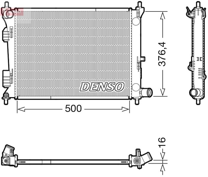 DENSO DRM41017 Soğutma Sistemi Su Soğutucu & Parçaları - HYUNDAI VELOSTER (FS) uyumlu