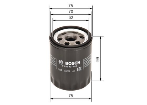 BOSCH F 026 407 027 Motor Yağ Filtresi - SMART FORFOUR (454) uyumlu