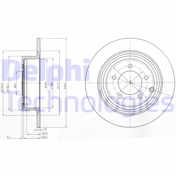 DELPHI BG4169 Fren Sistemleri Fren Diski - MITSUBISHI ASX (GA_W_) uyumlu