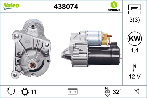 VALEO 438074 Elektrik Sistemi Marş Motoru - VOLVO 340-360 (343, 345) uyumlu