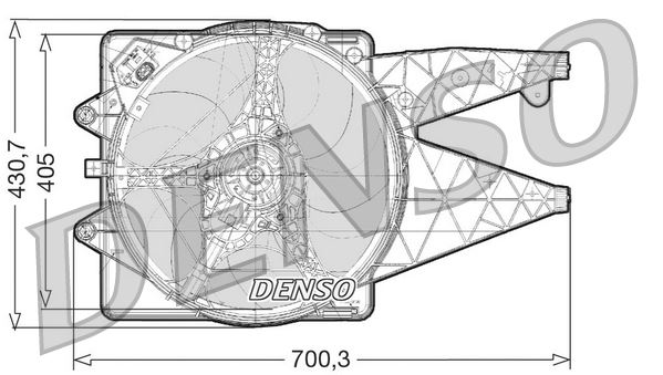 DENSO DER01021 Soğutma Sistemi Fan - ALFA ROMEO MITO (955_) uyumlu