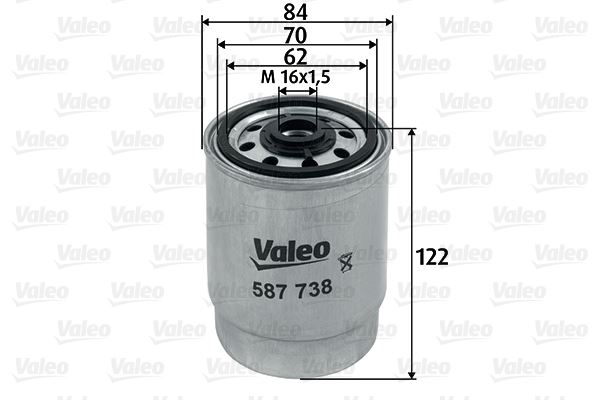 VALEO 587738 Yakıt Sistemi Yakıt Filtresi - VOLVO S80 I (184) uyumlu