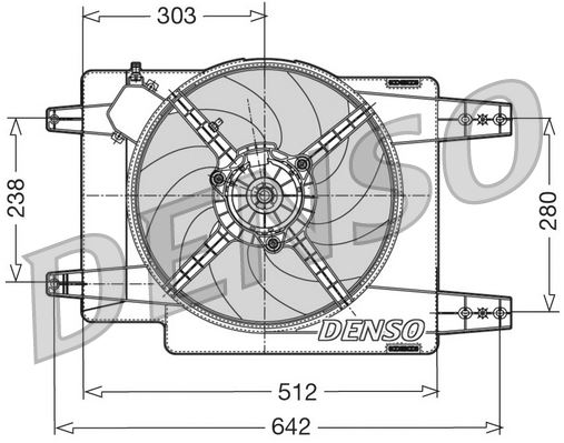 DENSO DER01011 Soğutma Sistemi Fan - LANCIA KAPPA SW (838_) uyumlu