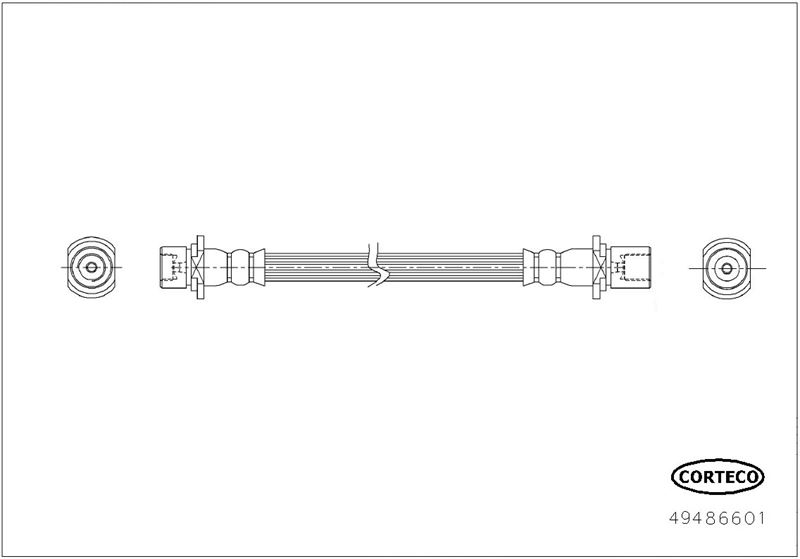 CORTECO 49486601 Fren Sistemleri Fren Hortumları - TOYOTA LAND CRUISER PRADO (_J15_) uyumlu