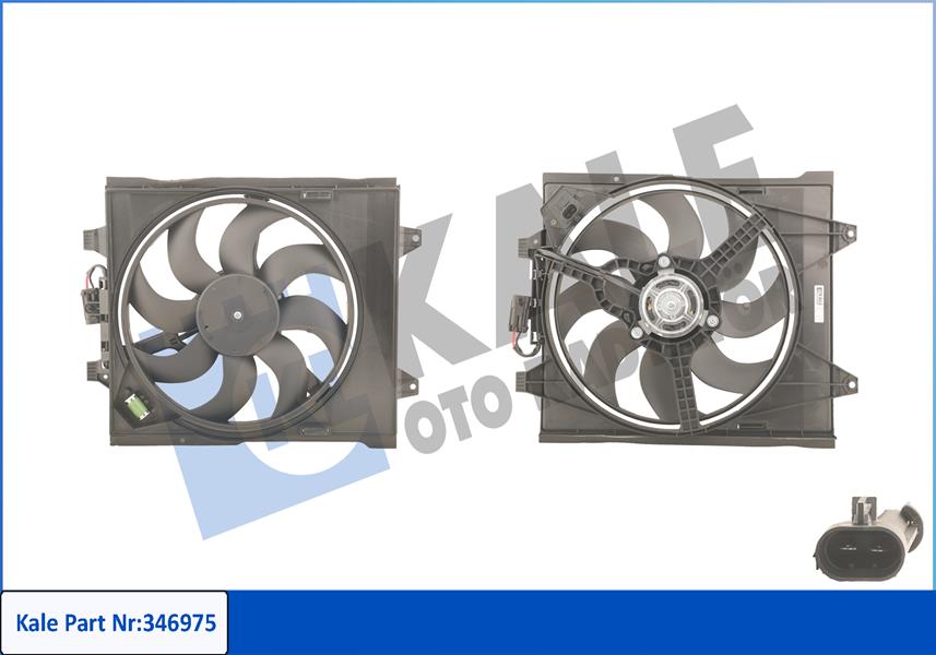 KALE OTO RADYATÖR 346975 Soğutma Sistemi Fan - ABARTH 500 / 595 / 695 uyumlu
