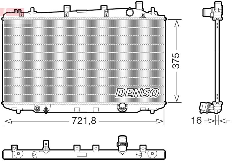 DENSO DRM40056 Soğutma Sistemi Su Soğutucu & Parçaları - HONDA HR-V (RU) uyumlu