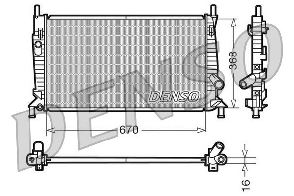 DENSO DRM10075 Soğutma Sistemi Su Soğutucu & Parçaları - VOLVO S40 I (644) uyumlu