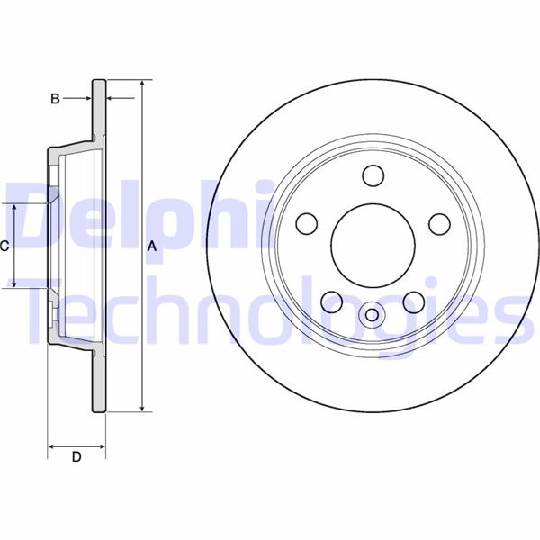 DELPHI BG3026 Fren Sistemleri Fren Diski - VW SHARAN (7M8, 7M9, 7M6) uyumlu