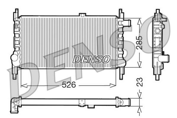 DENSO DRM20035 Soğutma Sistemi Su Soğutucu & Parçaları - OPEL KADETT E Hatchback (T85) uyumlu
