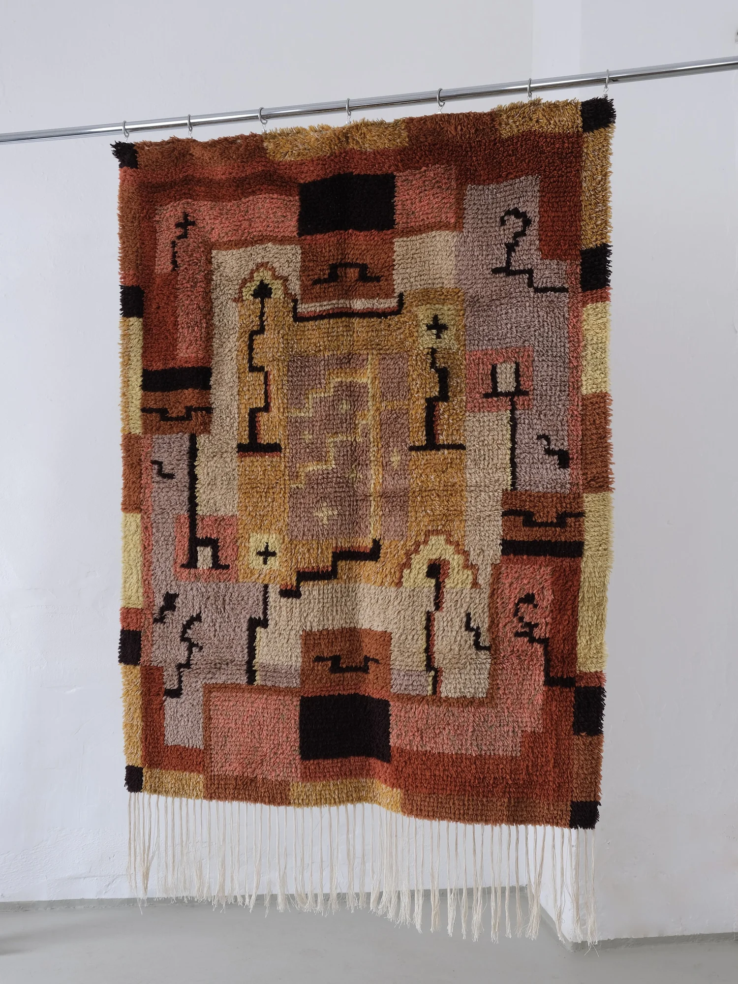 Art Deco Geometric Rya Rug