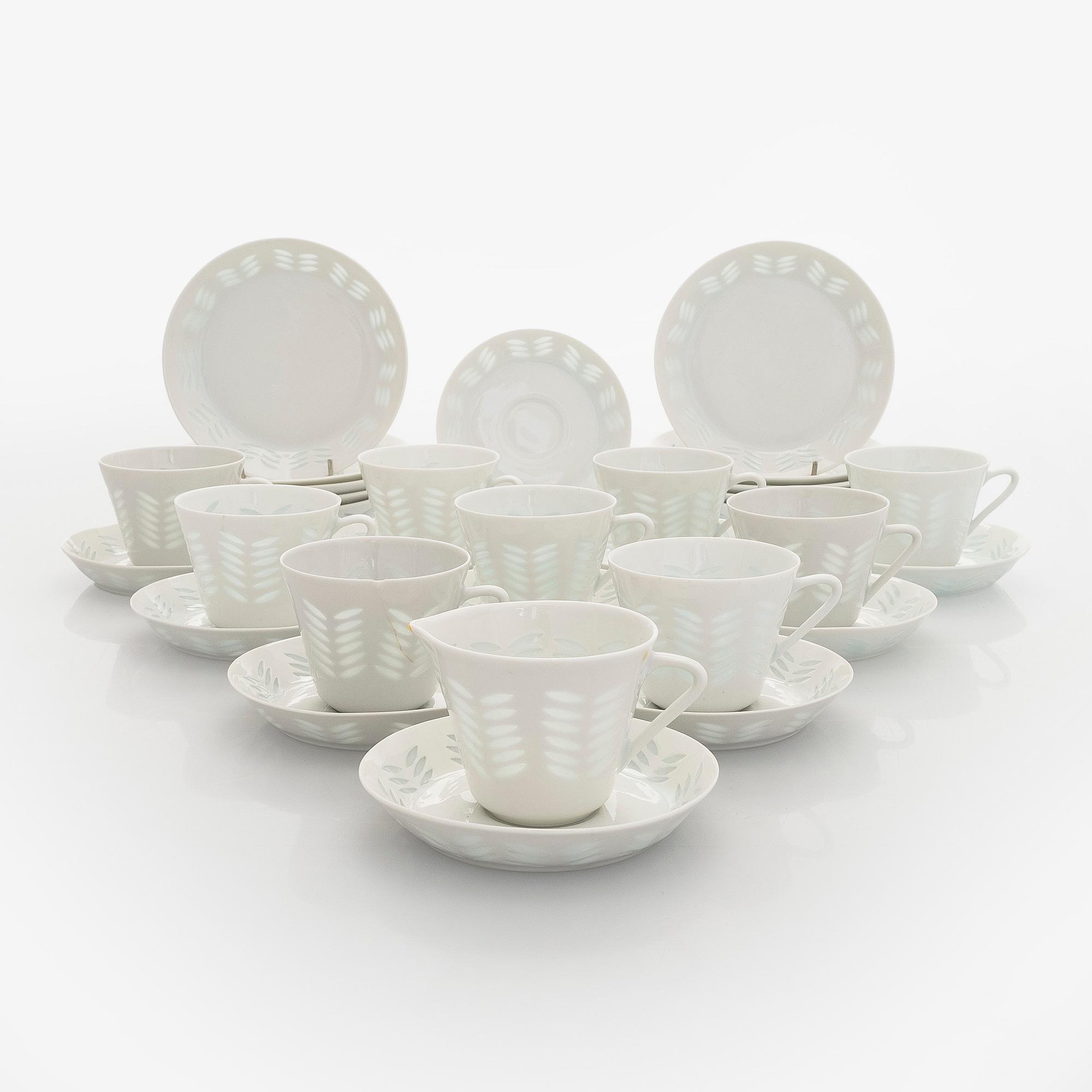 20-piece Rice Grain Porcelain Coffee Service