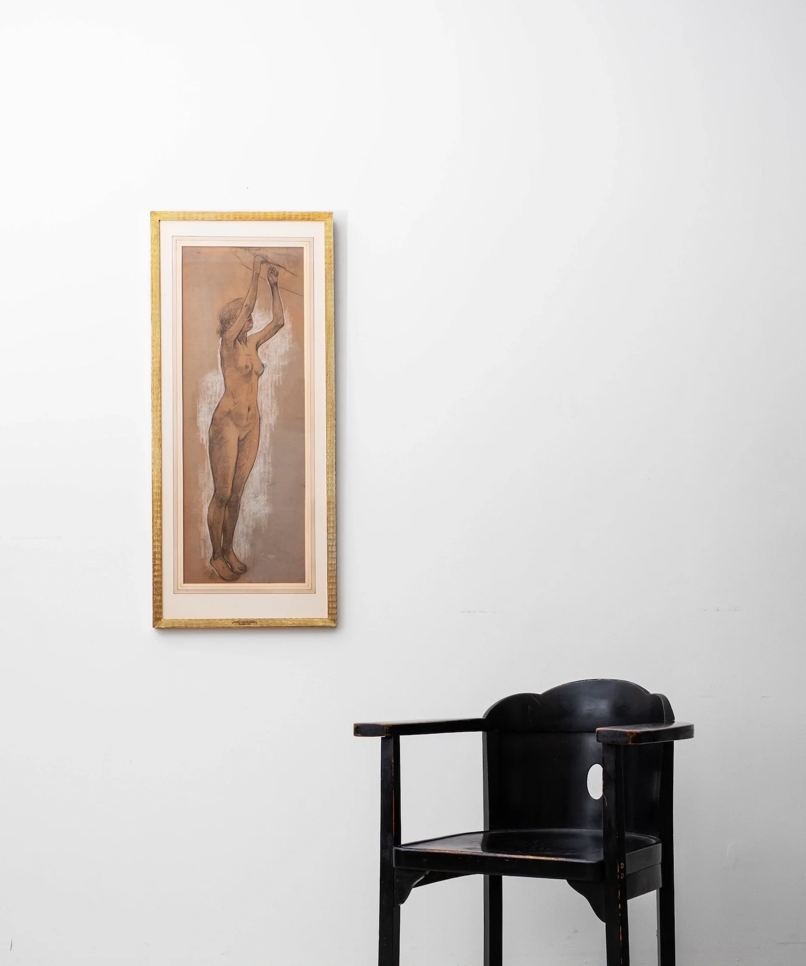 Secessionist Drawing, Female Nude by Engelhart