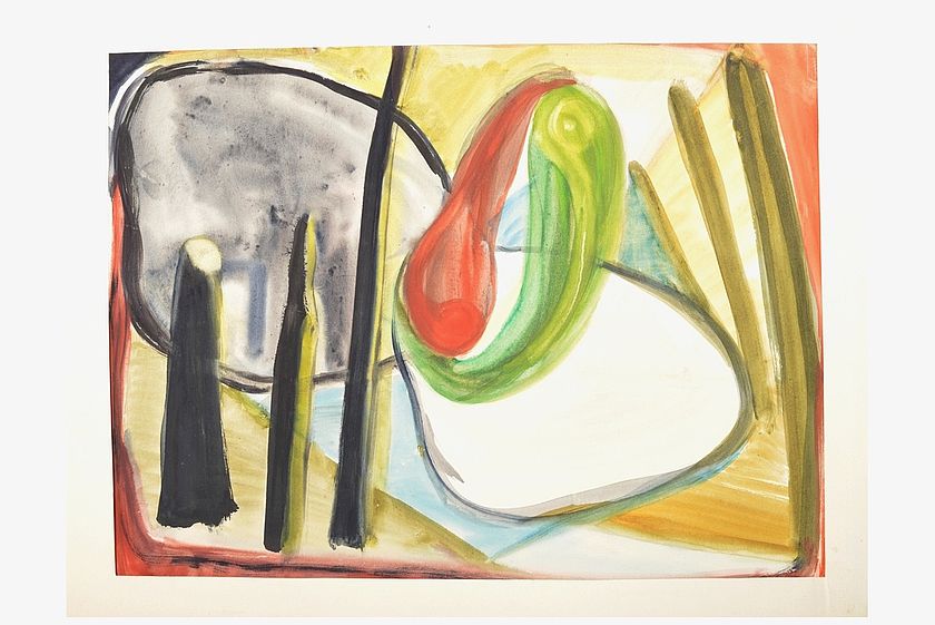 Abstract Tree Watercolor Painting