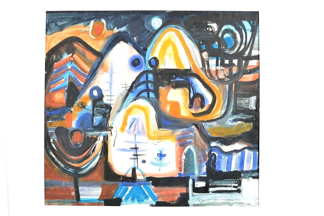 Abstract Composition Watercolor Painting