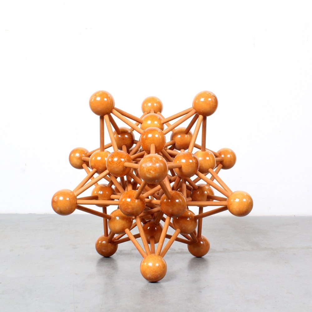 Large Wooden Atom Model