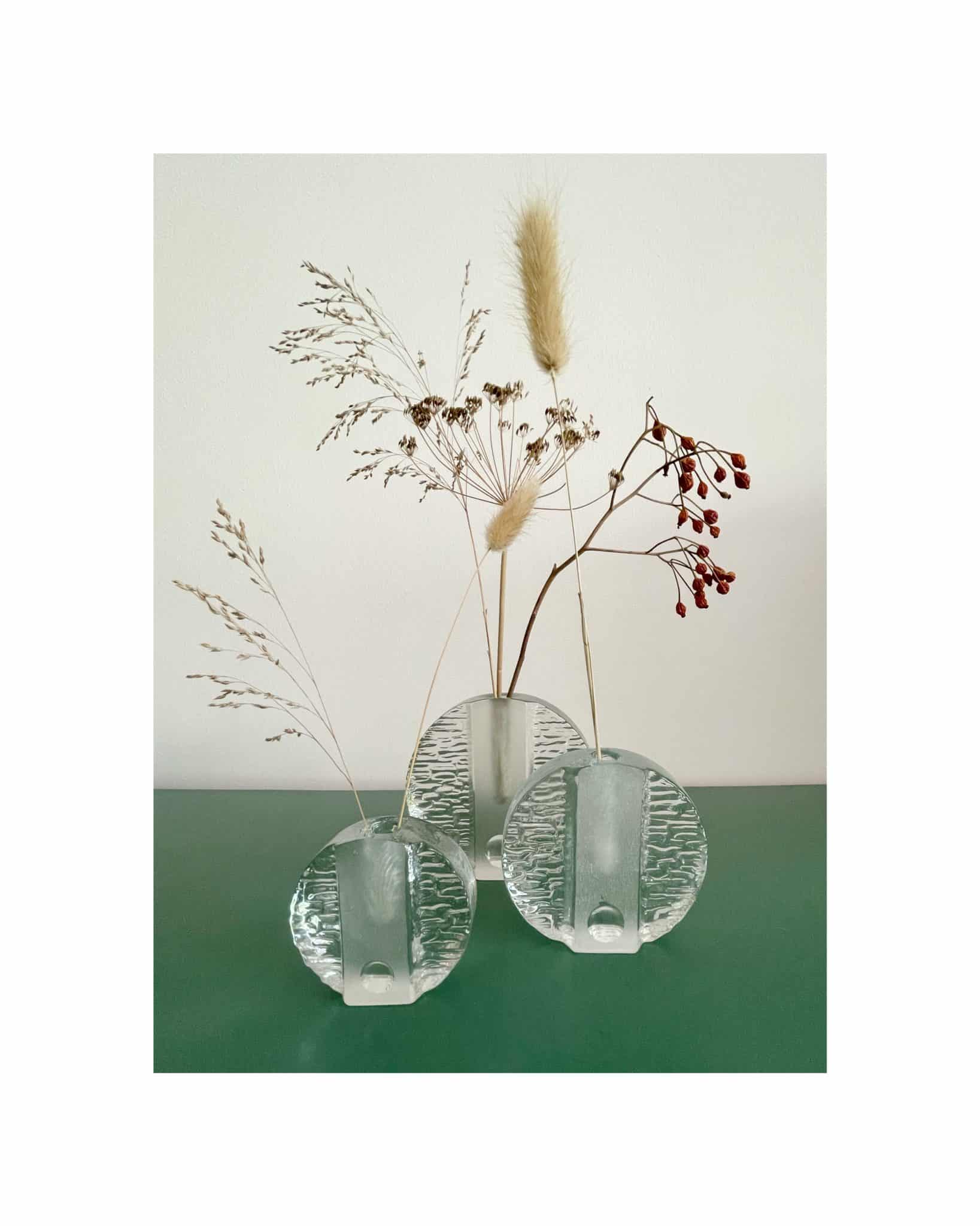 Set of 3 Walther Glas Solifleur Vases