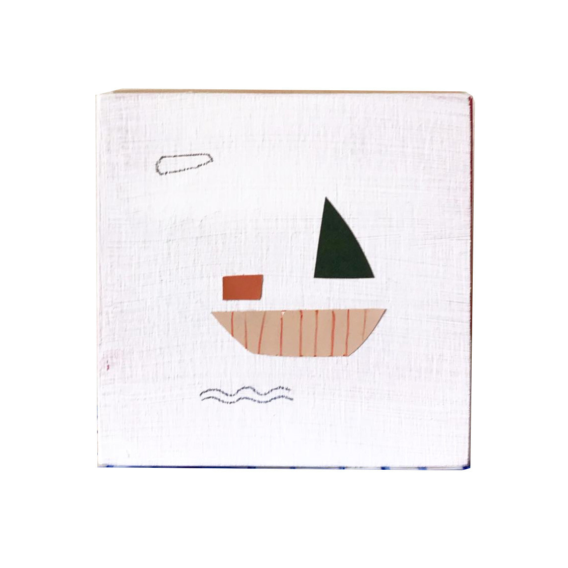 Francoise Beck Boat Block, 10x10cm