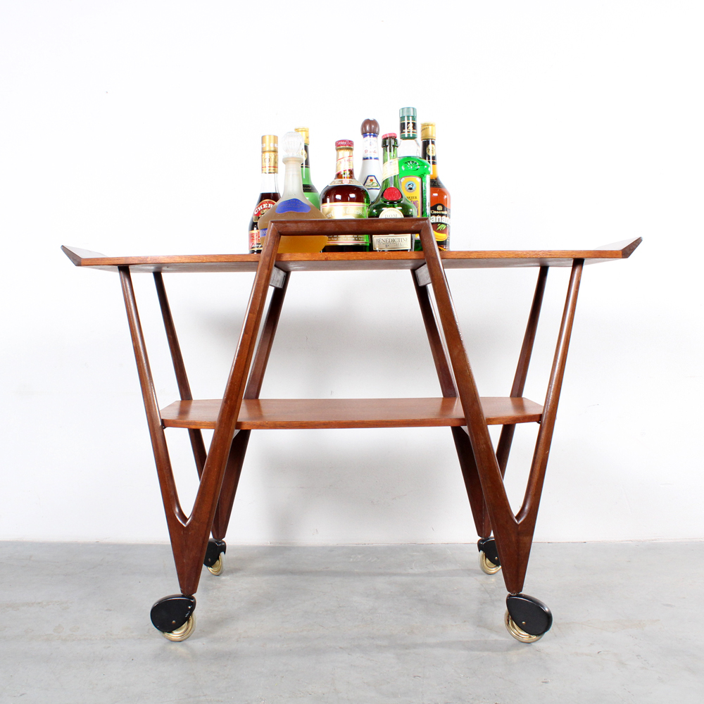 Teak Serving Trolley Bar Cart
