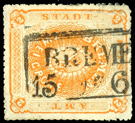 2 Grote Gelborange Stamps