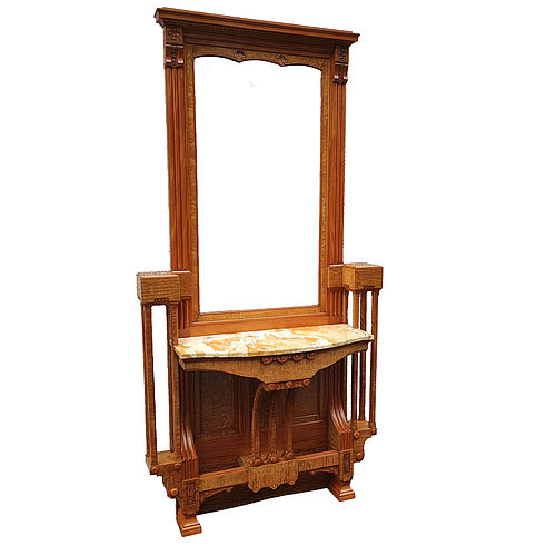 Large Art Nouveau Console Table