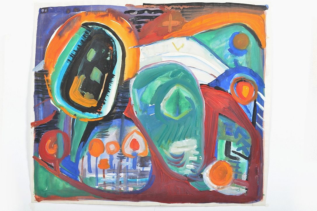 Abstract Faces Watercolor Painting