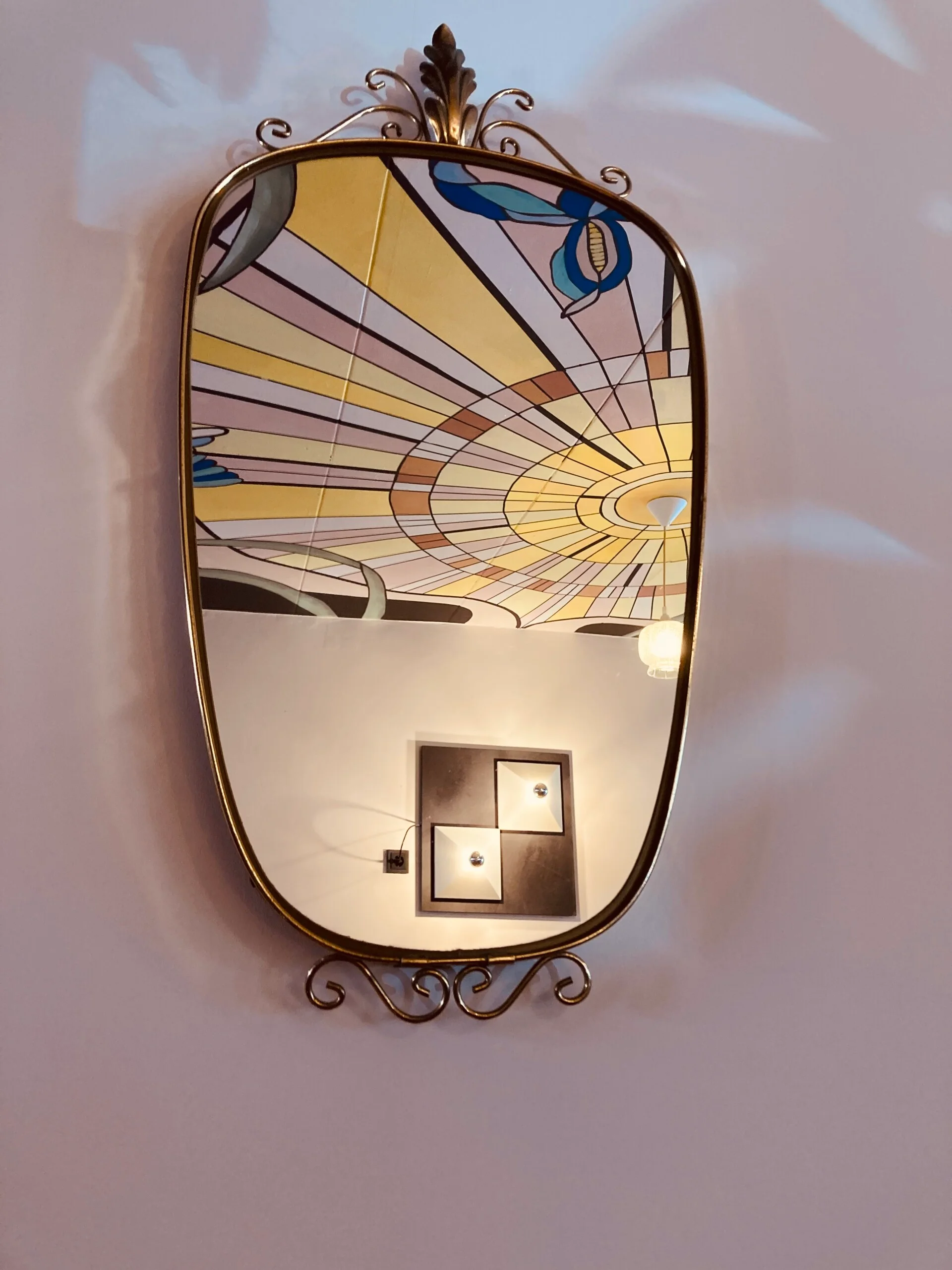 Vintage Brass Deknudt Mirror