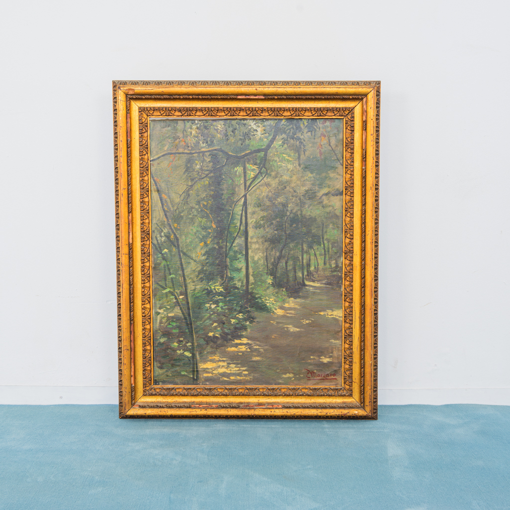 Oil painting on canvas signed Marzano