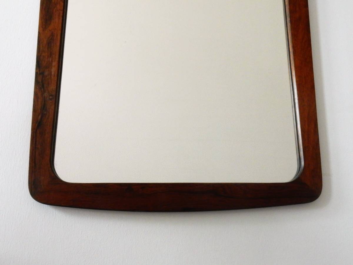 Large Danish Rosewood Framed Mirror