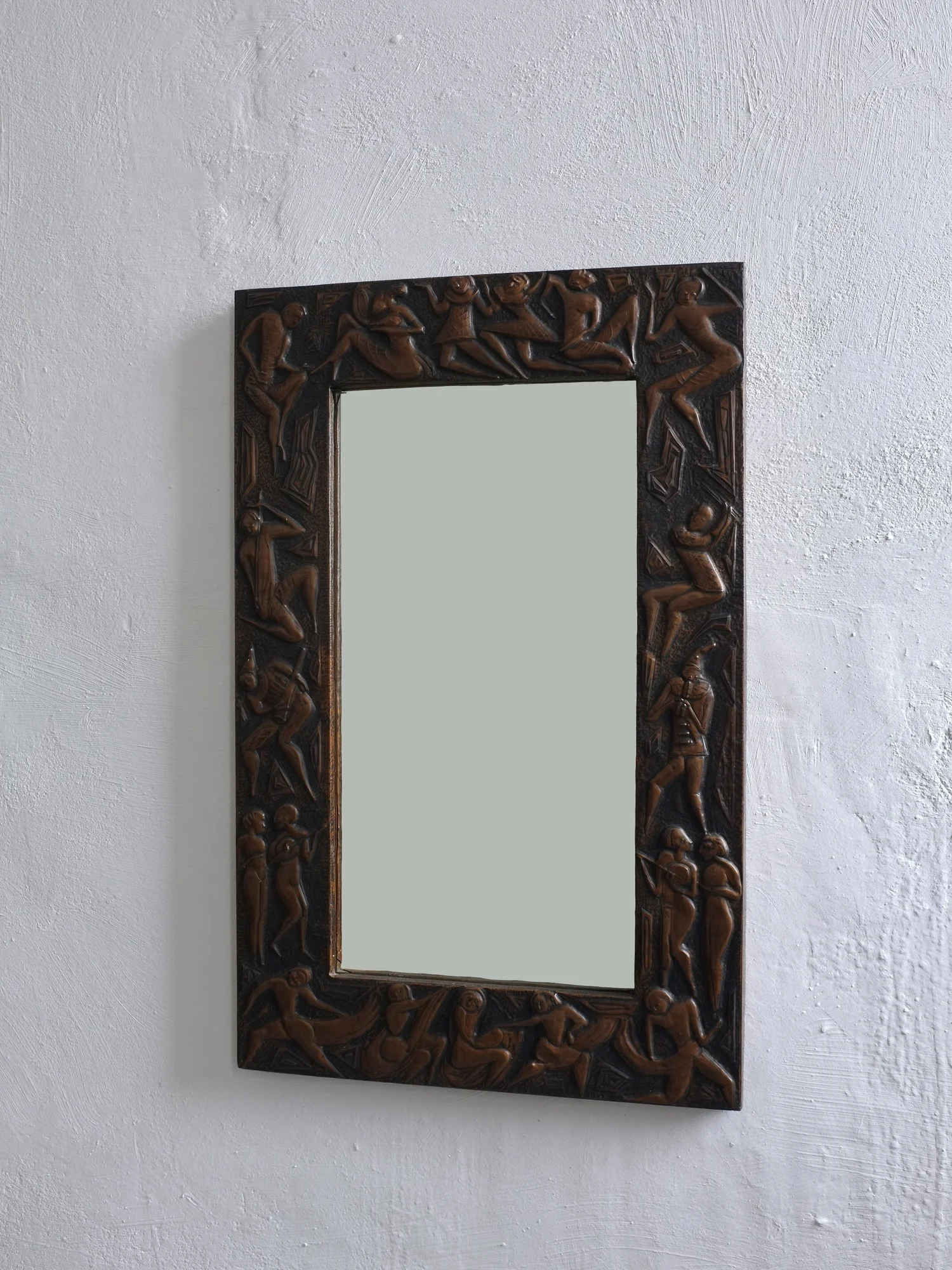 Copper Relief Wall Mirror