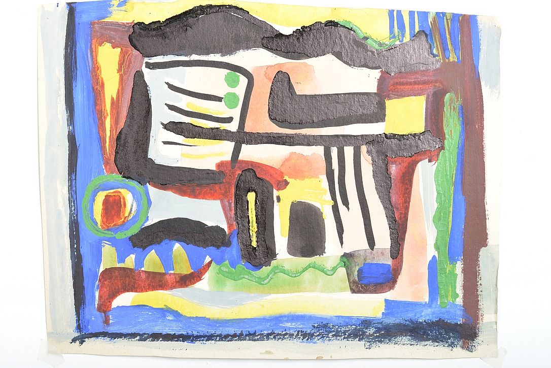 Abstract Composition Watercolor Painting