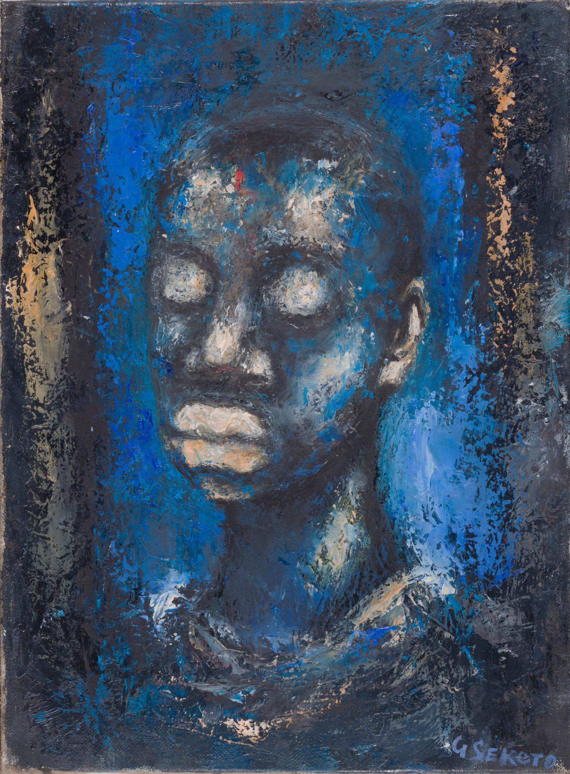Portrait of a Man in Blue