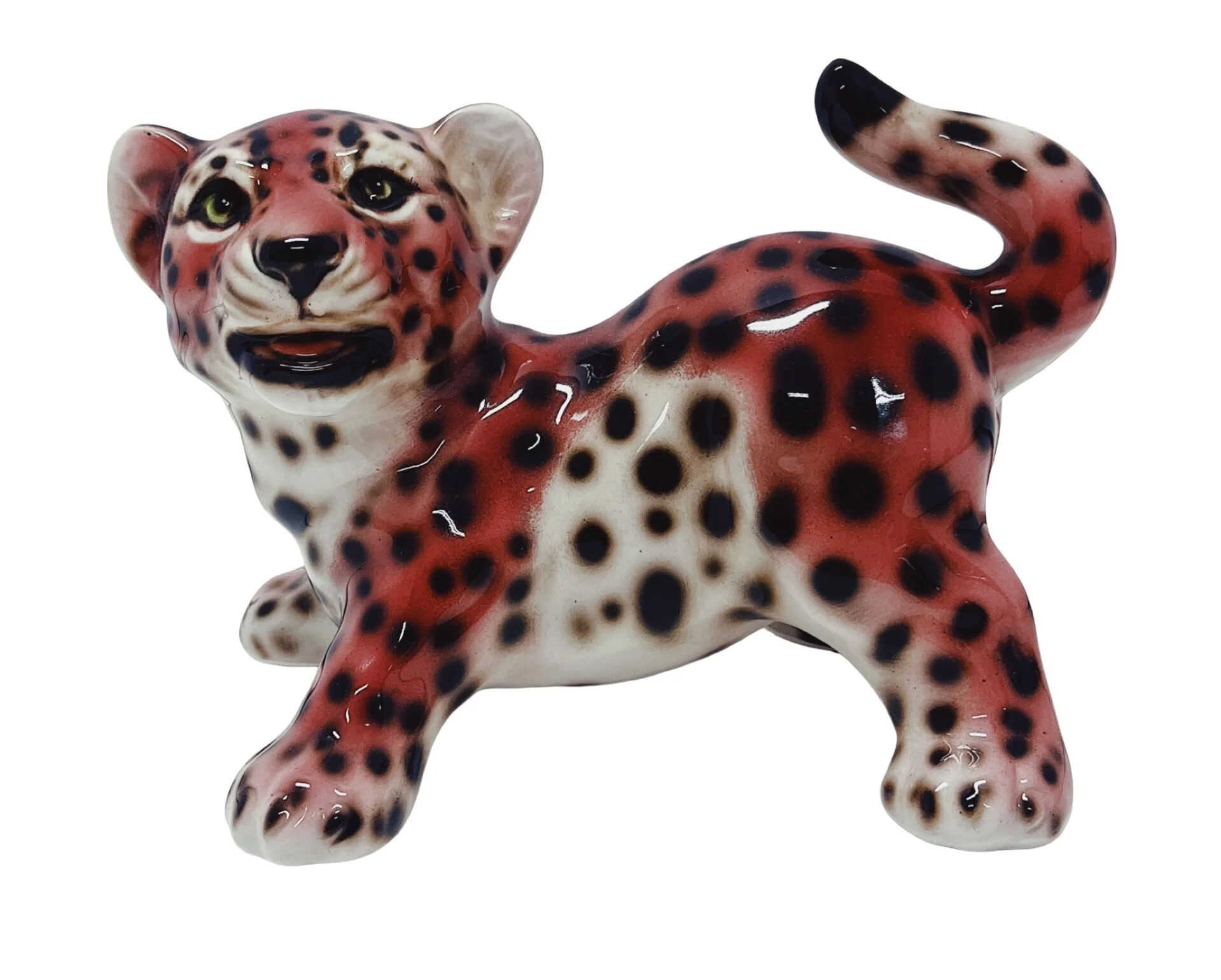 Pink Leopard Cub Figurine