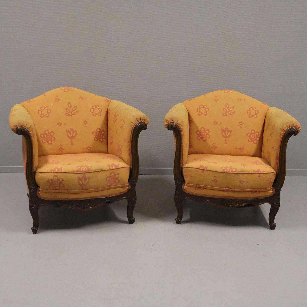 Pair of Rococo Style Armchairs