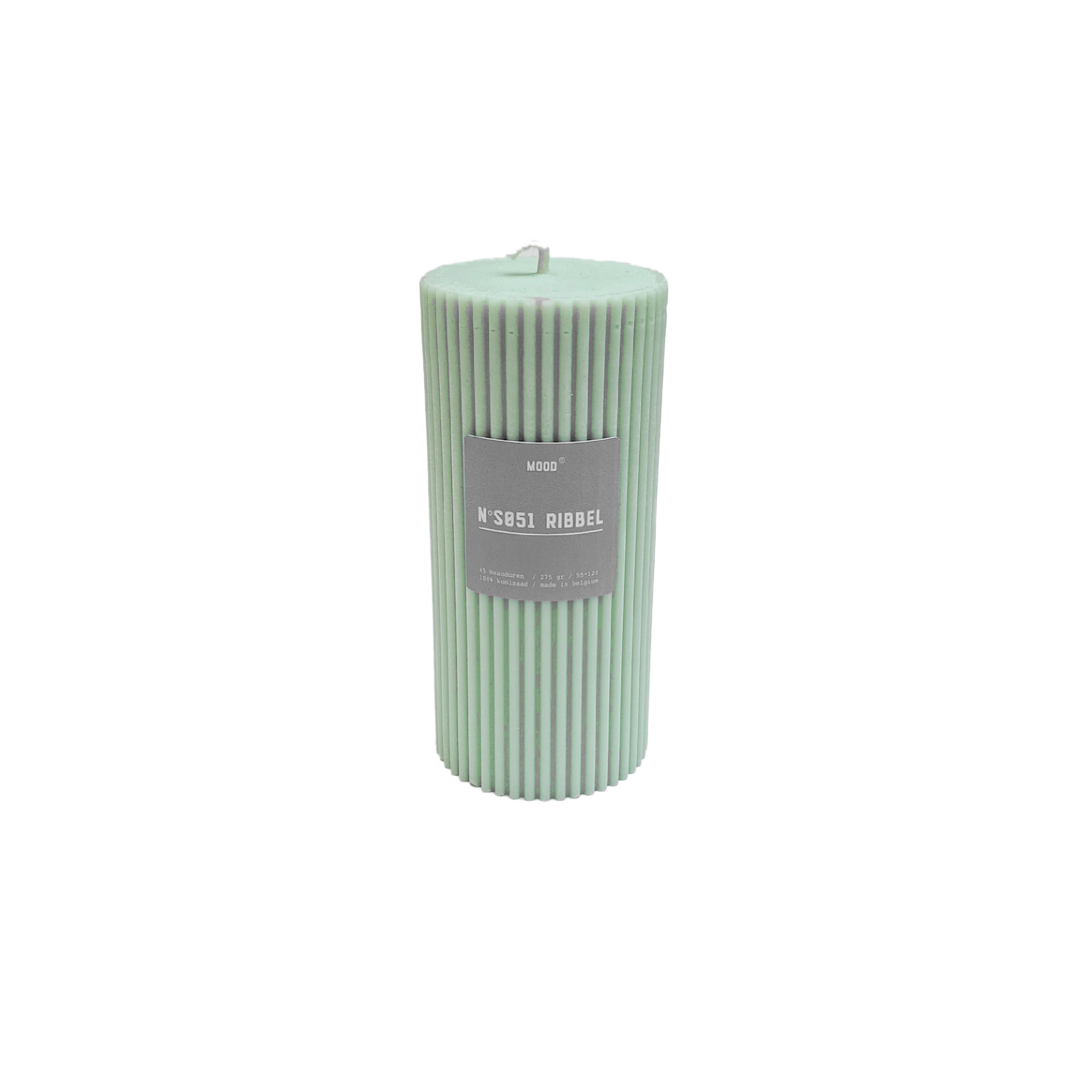 Mood Ecological Ribbed Pillar Candle 12cm