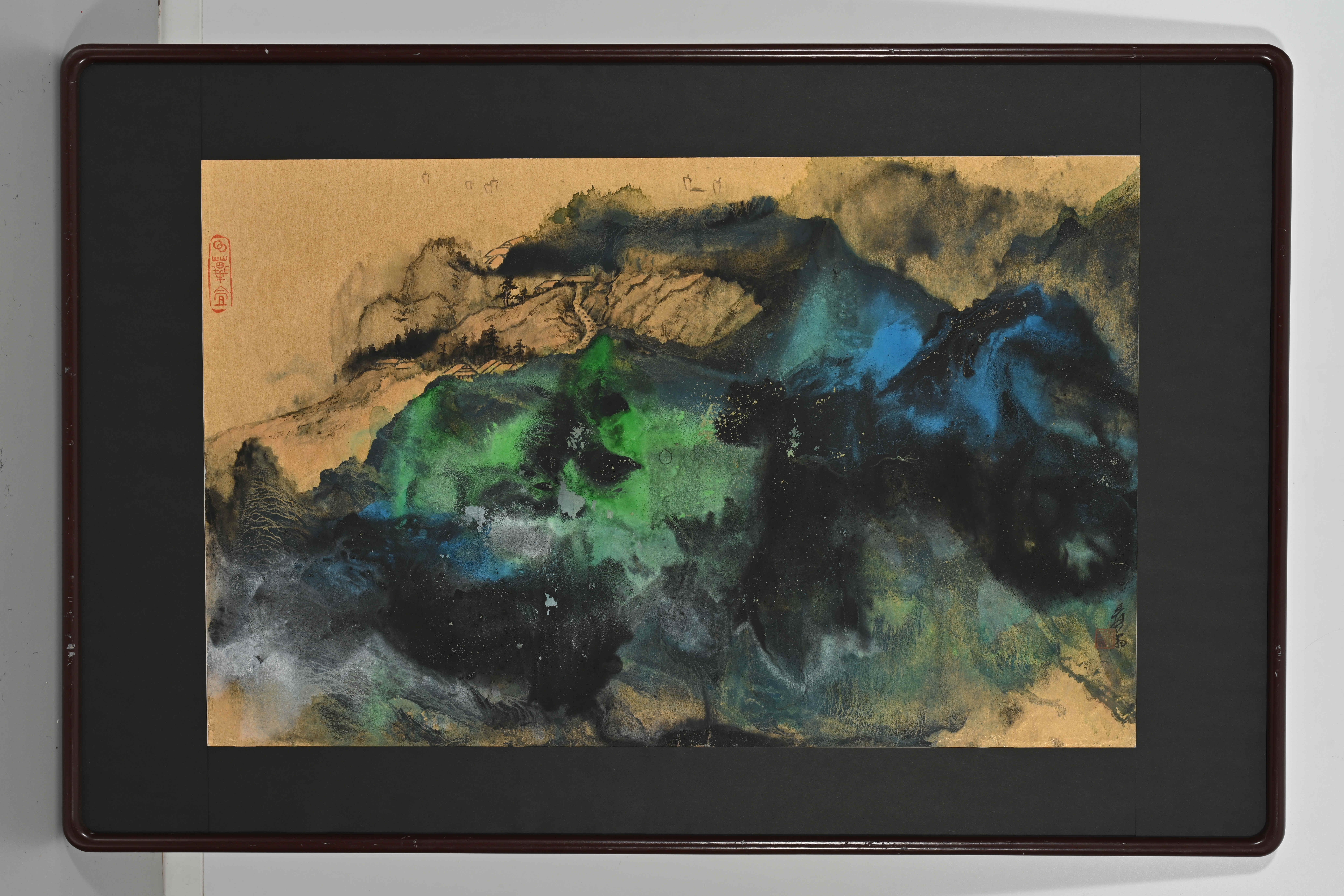 Zhang Daqian Splashed-Color Cloud Mountain Painting