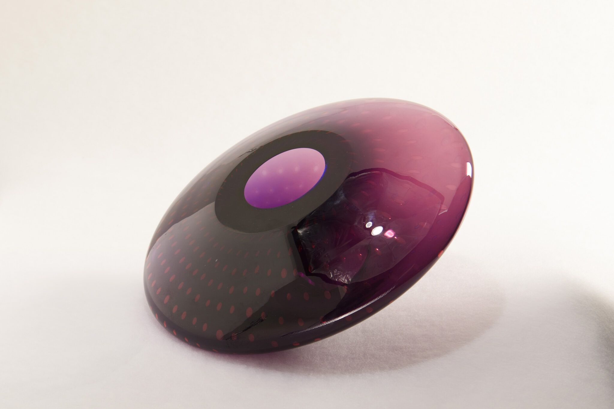 Purple Glass UFO Vase