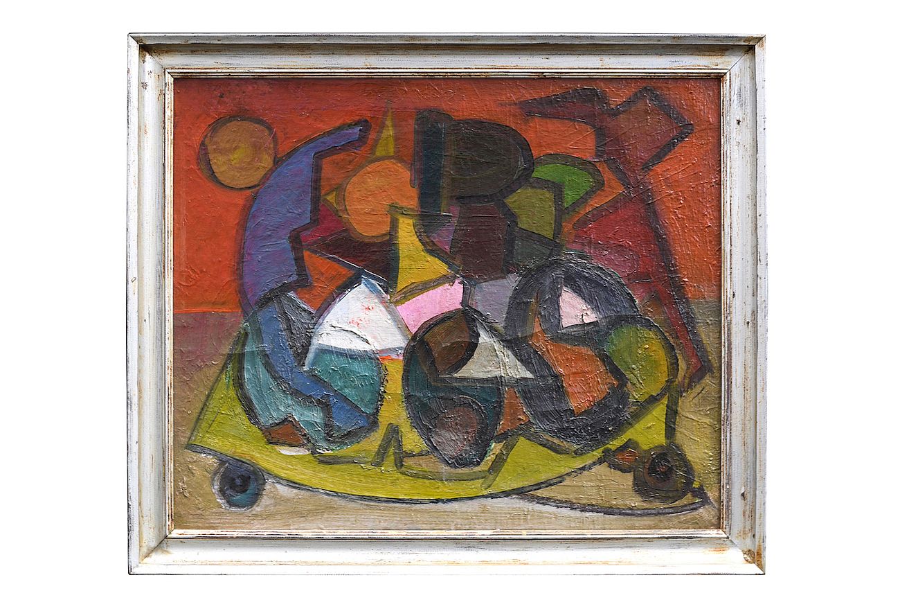 Danish Abstract Oil Painting, c. 1950