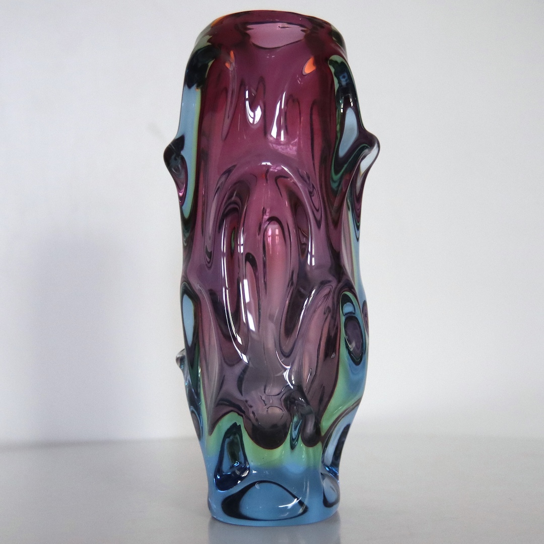 Skrdlovice Glass Vase by Jan Beranek