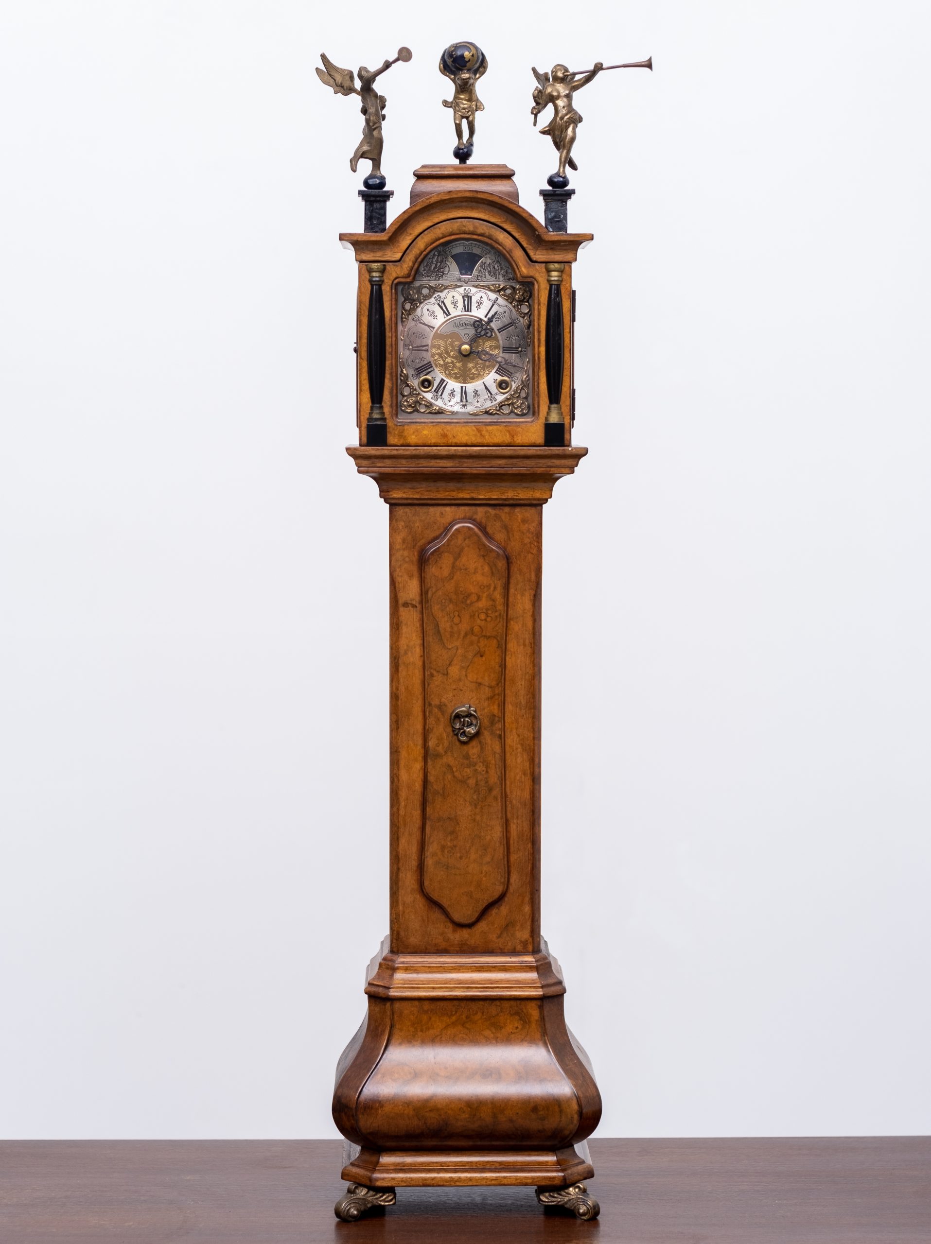 Miniature Dutch Walnut Long Case Clock