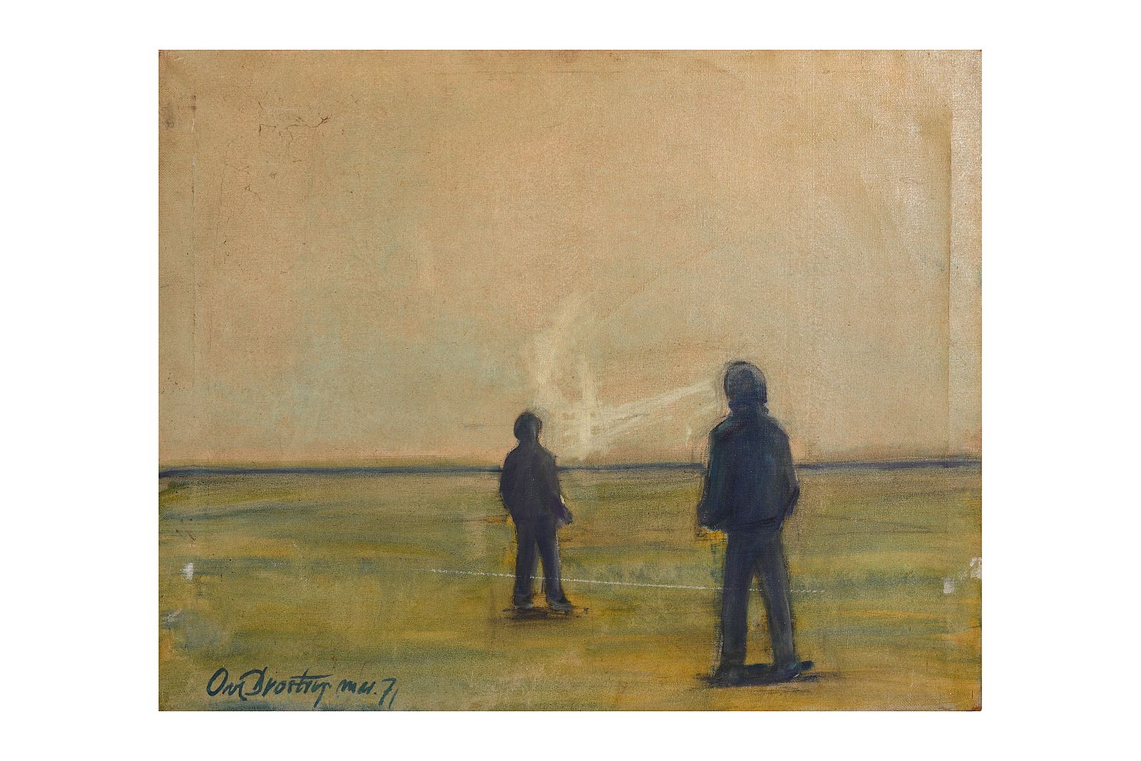 "Two Men at the Sea" Oil Painting by Ove Brostrup